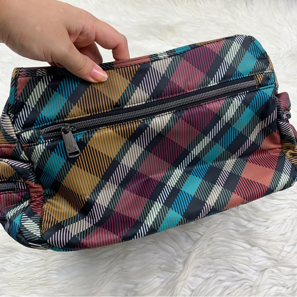 Lug Rumble Satchel Bag Playful Plaid Autumn NEW RFID Crossbody Rainbow Quilted - Picture 7 of 12